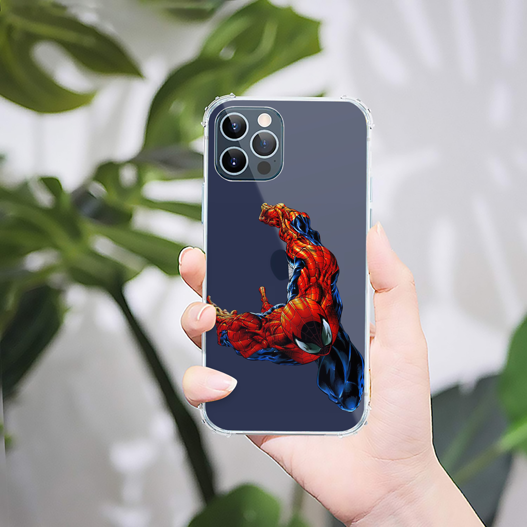 （画像用） Spider Man スパイダーマン 【iPhone 12シリーズ対応】透明スマホケース（クリアソフトケース）